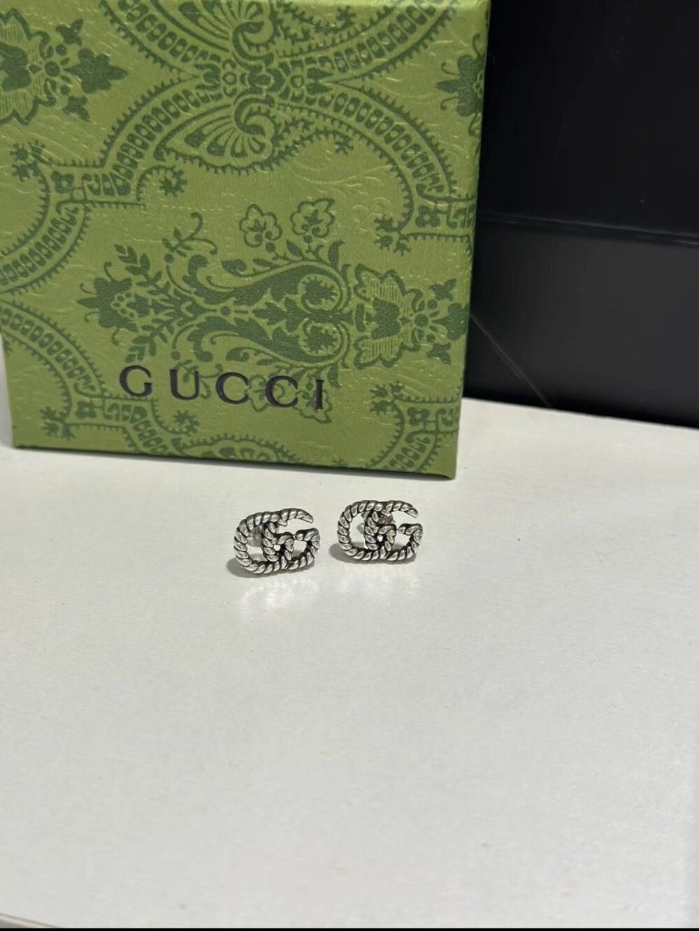 GUCCI Double G Sterling Silver Earring